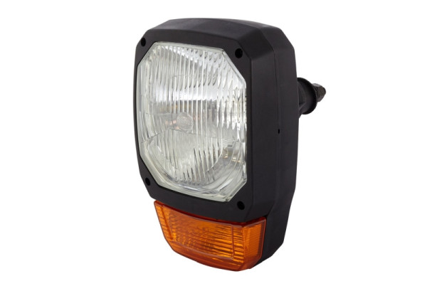 HELLA Halogen-Hauptscheinwerfer, 12V, Einbau, ECE R112.01/E9 16339/AIS-012, Lichtscheibenfarbe: gelb, Stecker: DEUTSCH, mitte, 1LA 328 450-101