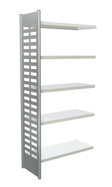 Kerkmann Design-Regal M2, B 1000 x T 400 x H 2200 mm, alusilber/lichtgrau, 51583011