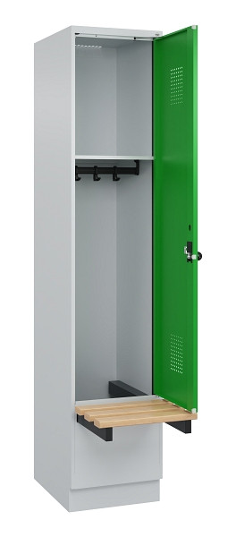 C+P Spind Evolo PLUS, 1 Abteile, 1950x400x815mm, 7035/6037, Drehriegel, 049040-12 S10011