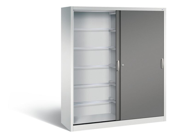 C+P Schiebetürenschrank Acurado, H1950xB1600xT500mm, Farbe: Lichtgrau / Vulkangrau, Bügelgriff, 2150-60 S10035