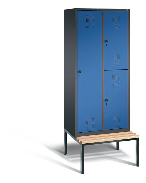 C+P Kombi-Spind Evolo, H2090xB810xT815mm, Farbe: Schwarzgrau / Enzianblau, 48650-22 S10009