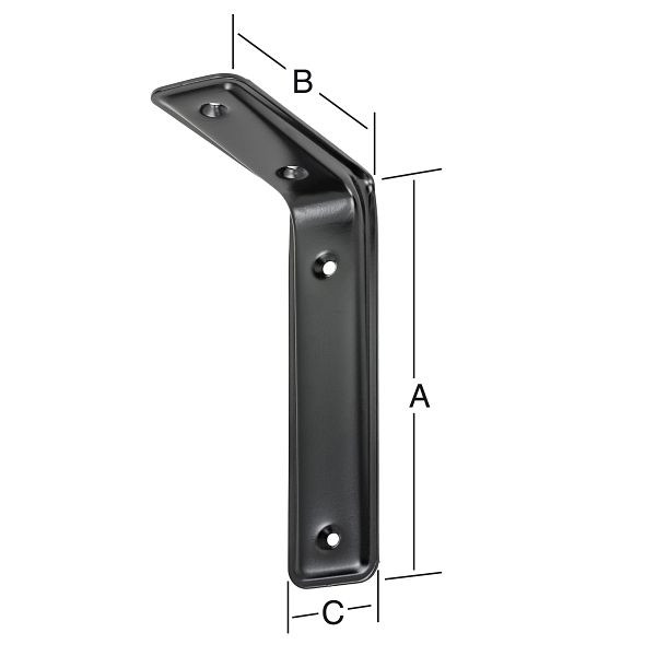 Vormann 3F-Konsole 315 x 200 mm, schwarz, VE: 6 Stück, 000165315S