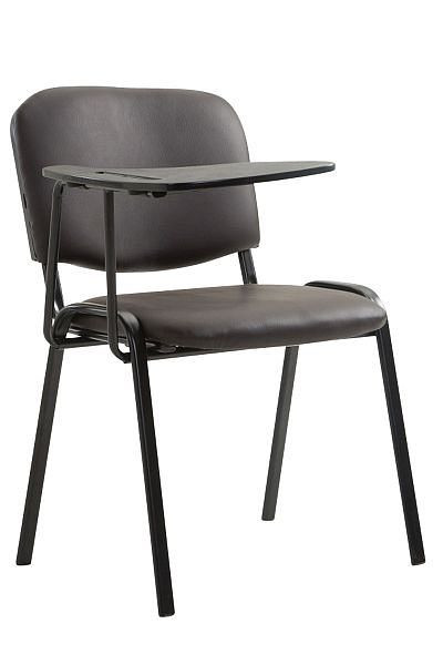 CLP Stuhl Ken mit Klapptisch Kunstleder, braun, 191898004