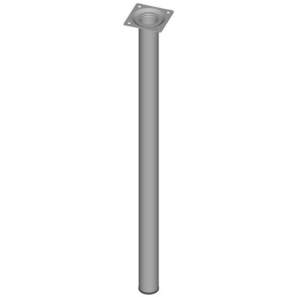 Element System STAHLROHRFUSS, LOSE, Ø30, M10, 600 mm, WEISS ALU, VE: 4 STÜCK, 11100-00068