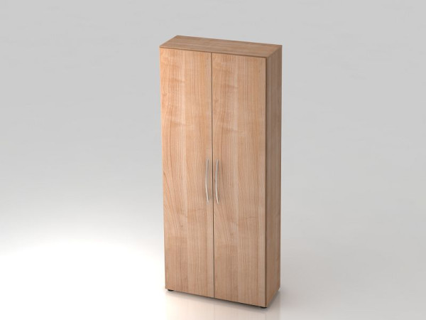 Hammerbacher Schrank 5OH 34, 6cm tief Bogengriff Nussbaum/Nussbaum, 80x34,6x188 cm (BxTxH), V4100/N/N/BM