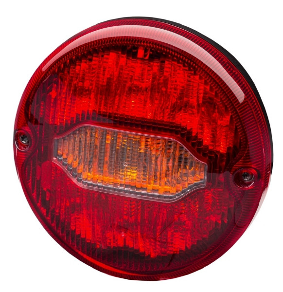 HELLA Heckleuchte, LED/Hybrid, 24V, geschraubt, Lichtscheibenfarbe: rot/gelb, Kabel: 3020mm, Flachsteckhülse, links/rechts, mit Widerstand, 2SD 013 155-021