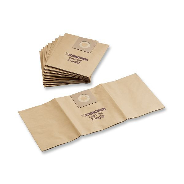 Kärcher Papierfiltertüten 2-lagig, VE: 200 Stück, T 12/1 Varianten, Staubklasse M geprüft, 6.904-318.0