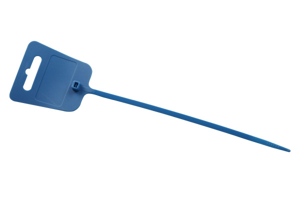 Eichner Kabelbinder mit Beschriftungsfeld (44 x 25 mm) und Euroloch, Farbe: Blau, VE: 100 Stück, 9219-01426-010