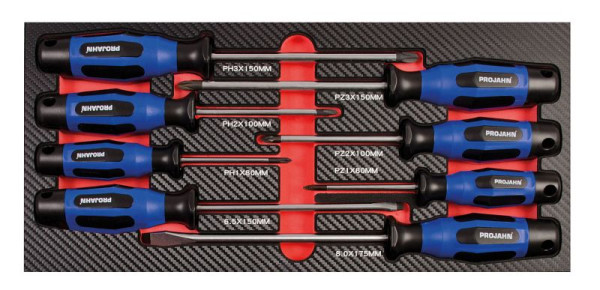 Projahn Schraubendreher Einlage "gemischt" 8 teilig, 5999-065