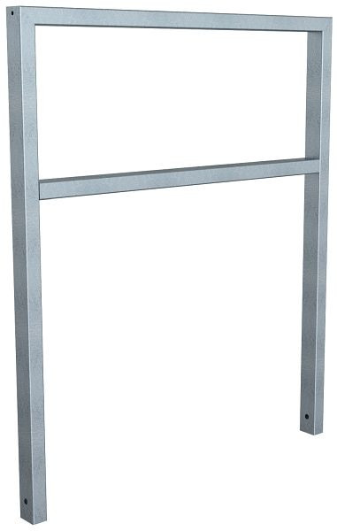 Schake Anlehnbügel aus Stahlrohr Rechteckrohr, 60 x 40 mm, mit Querholm, Gesamtbreite: 1000 mm, feuerverzinkt, 457_100