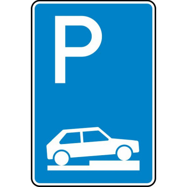 Stein HGS Parken auf Gehwegen halb quer zur Fahrtrichtung rechts Nr. 315-75, 420 x 630 mm, RA1, Flachform 3 mm, 315-75-113