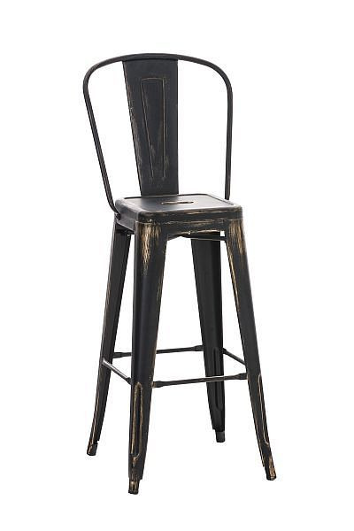 CLP Barhocker Aiden antik, schwarz-gold, 10481367, 4250420267835