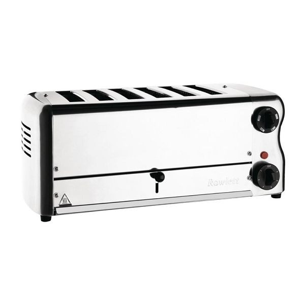 Rowlett Esprit 6 Slot Toaster Chrom mit 2 zusätzlichen Elementen und Sandwichkäfig, CH185