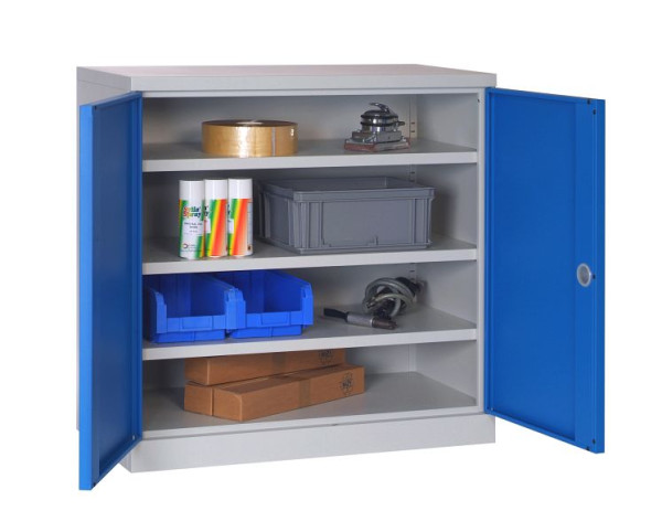 SOFAME ausgestatteter Werkstattschrank B 1000 x T 500 x H 1000 mm, mit 3 Fachböden, Anthrazitgrau RAL 7016, W030090036GCGA