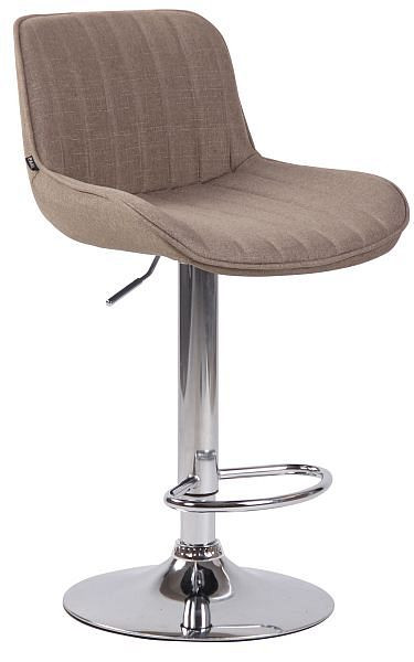 CLP Barhocker Lentini Stoff chrom, taupe, 318247, 4251756454814