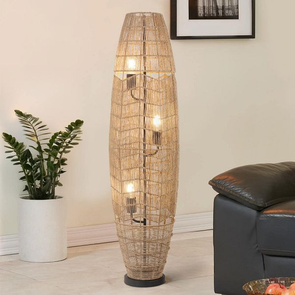 HOME DELUXE Stehlampe aus Jute KIKO, Natur, 61049, 4058166319579