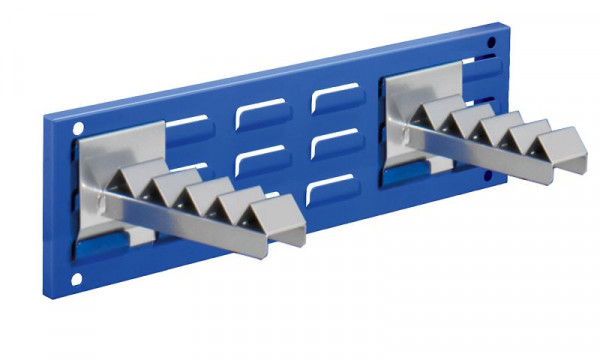 Kappes RasterPlan Wandschiene Schlitzplatte Set 6, L 460 mm x H 140 mm, RAL 5010, 2 x Wellenträger, 4202.07.5321