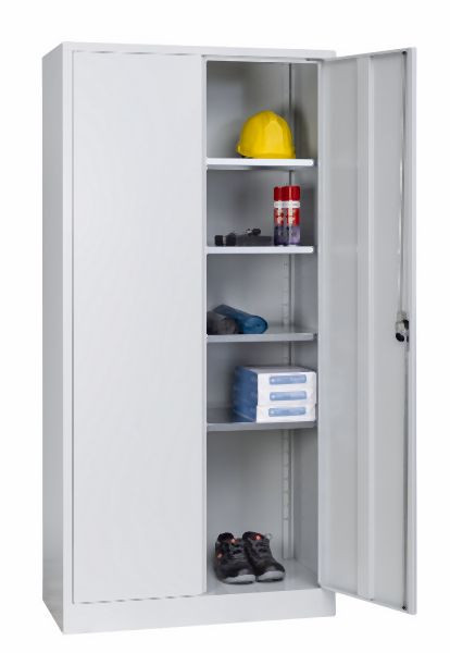 KLW Flügeltürenschrank 1950x950x420mm, 2 Türen, abschließbar, 4 verstellbare Fachböden, je 50 kg Tragkraft, 7FG-LD1950TD-FKT-420