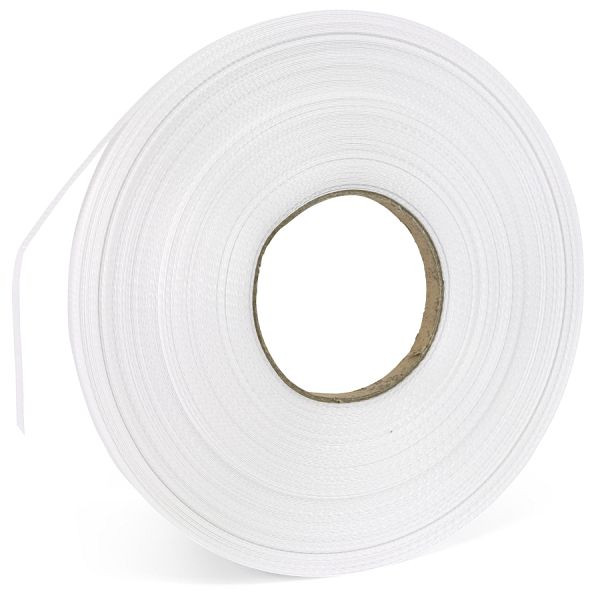 Moedel Spannband weiß für Rohrleitungsschild, Polypropylen, 12mm x 50lfm im Abrollkarton, 56206