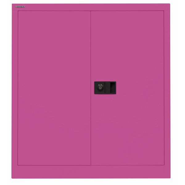 Bisley Flügeltürenschrank UNIVERSAL, 1 Fachboden für 2 Ordnerhöhen, Breite 914 mm, 681 fuchsia, E402A01681