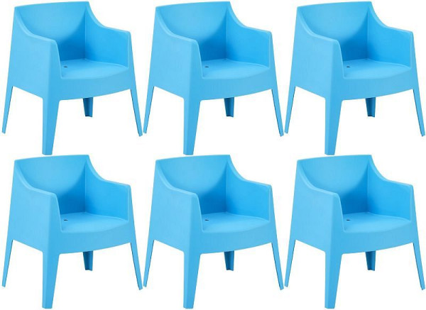 CLP 6er Set Stühle Bartal, blau, 327755, 4255716382766