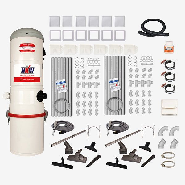 HKW Komplett-Set MEDIUM 1 - 6 Saugdosen, 12 m Saugschlauch, 2200312