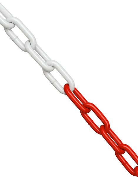 Ri-Traffic Kunststoff-Sperrkette rot/weiß, 6 mm, VE: 10 Meter, 11-0000-01-RW