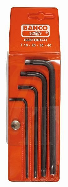 Bahco Winkelschraubendreher-Satz, 4-teilig, brüniert, TX, 1995TORX/4T