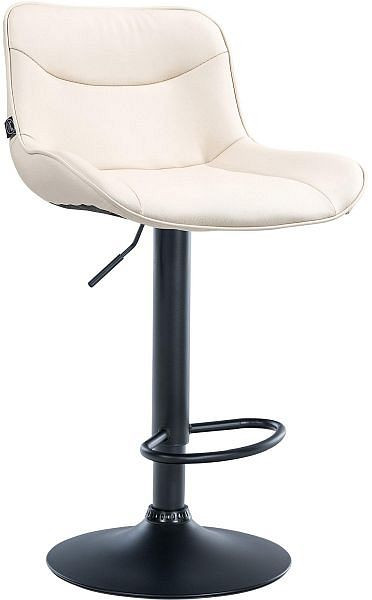 CLP Barhocker Vonore Kunstleder schwarz, creme, 323576