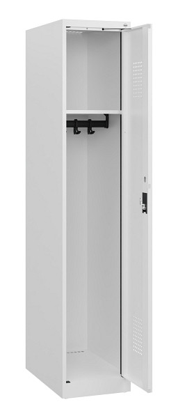 C+P Spind Evolo PLUS, 1 Abteil, 1530x300x500mm, 9016/9016, Zylinderschloss, 0490005-10 S10047