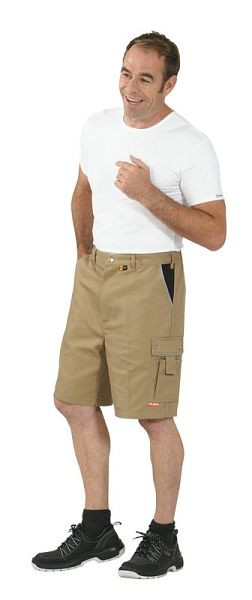 Planam Canvas 320 Shorts, khaki/schwarz, Größe S, 2175044