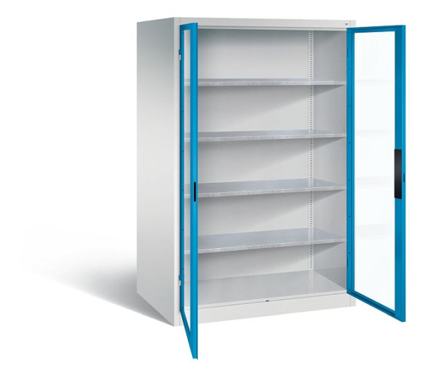 C+P Werkzeugschrank Acurado, H1950xB1200xT800mm, Farbe: Lichtgrau / Lichtblau, Muldengriff, 8934-0552 S10015
