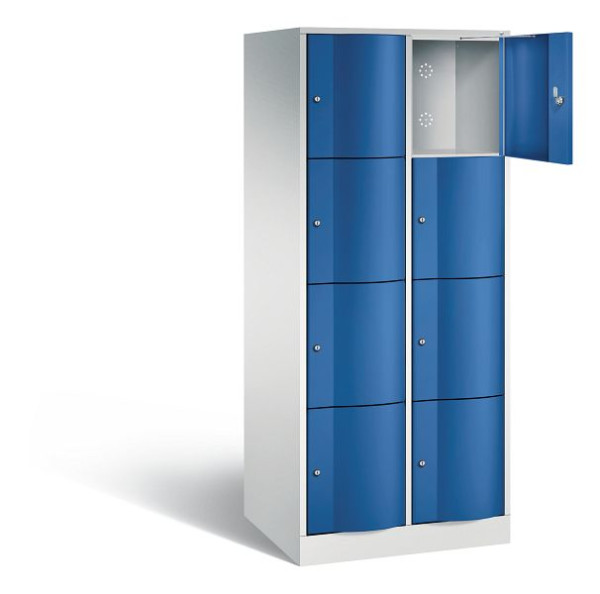 C+P XL-Schließfachschrank Resisto, H1950xB772xT640mm, Farbe: Lichtgrau / Enzianblau, 8470-273 S10011