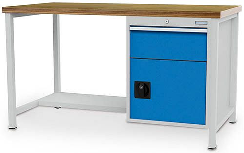 Bedrunka+Hirth Kastenwerkbank Serie 1500 R18-24, 1x200mm, Schubladen-Vollauszug 100%, 1500 x 750 x 959 mm, 03.14.22V9