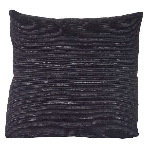 Mendler Deko-Kissen Schwarz, Sofakissen Zierkissen mit Füllung, silber Glanz-Effekt 42x42cm, 51878