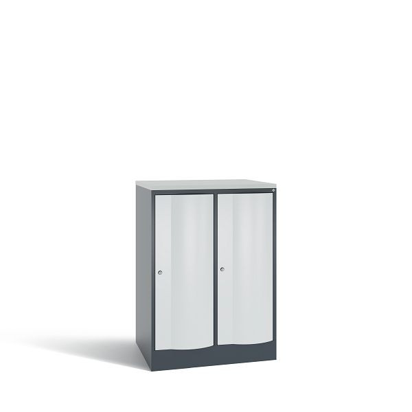 C+P Spind Resisto, 2 Abteile, H1077xB772xT640 mm, Anthrazit/Lichtgrau/DBS Hellgrau, 8271-273 S10090