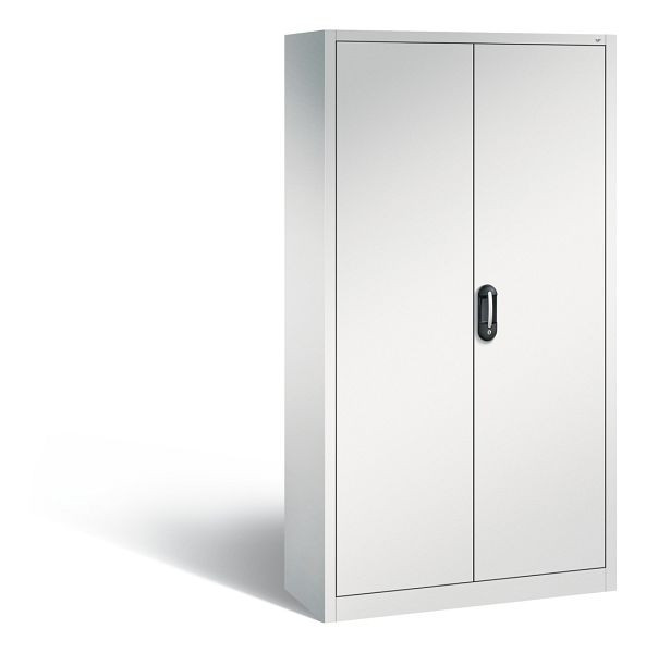 C+P Magazinschrank Serie 13, H1980xB1000xT420mm, Farbe: Lichtgrau, Muldengriff, 133144-24 S10053