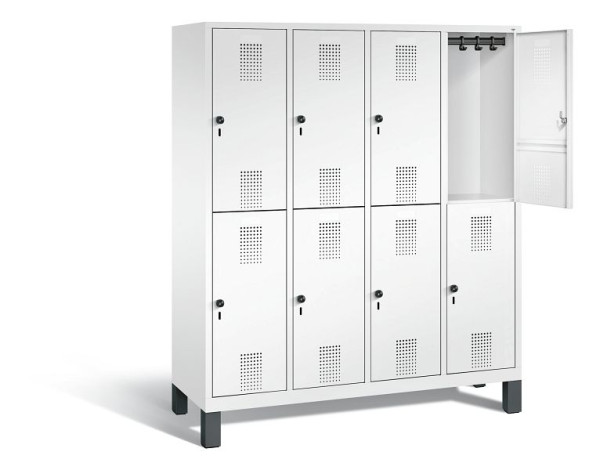 C+P Spind doppelstöckig Evolo, H1850xB1590xT500mm, Farbe: Verkehrsweiß, 48310-42 S10201