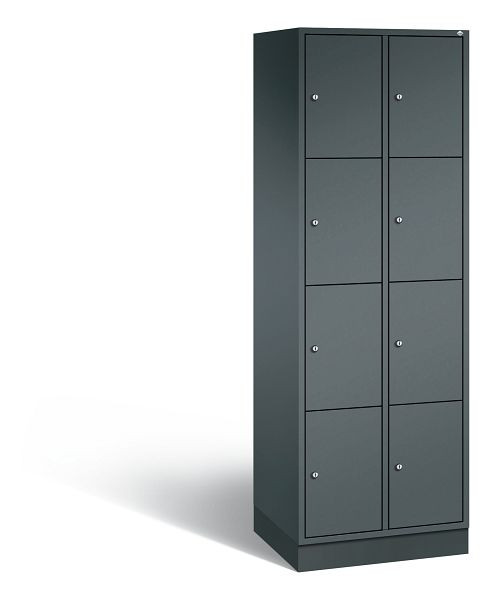 C+P Schließfachschrank Intro, 8 Fächer, H1950xB620xT490 mm, Anthrazit, 8470-201 S10217