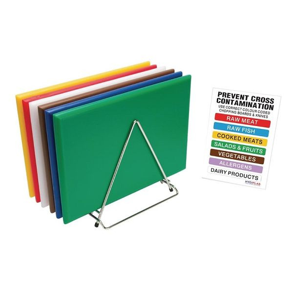 Hygiplas extra dickes Schneidebretter Set inklusive Ständer und Poster, CH301