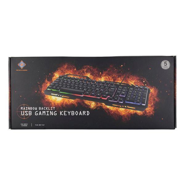 Deltaco RGB Gaming Tastatur (RGB-Hintergrundbeleuchtung, Nordisches Layout), GAM-042