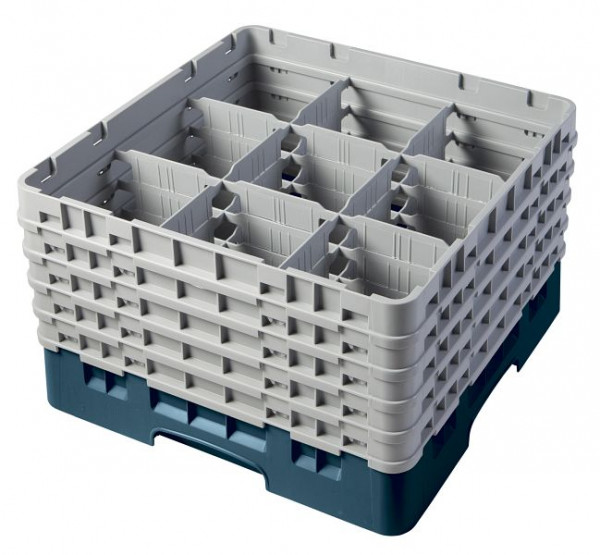 Cambro Spülkorb mit 9 Fächer Camrack® 25,8 cm Türkis, 9S958414