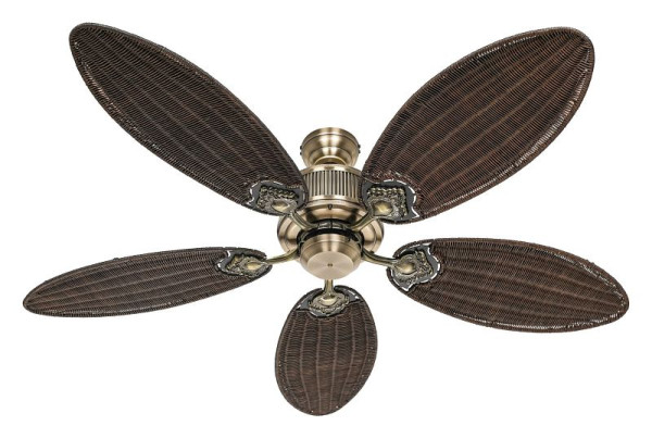 CasaFan Deckenventilator Caribbean Dream Eco II Messing antik-Rattan antik geflochten, 513721