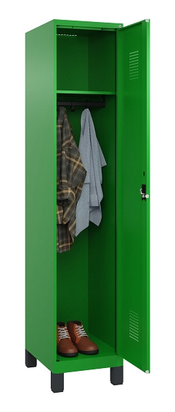 C+P Spind Evolo PLUS, mit Füßen, 1 Abteil, 1950x400x500mm, 6037/6037, Verschluss Zylinderschloss, Ablageböden 1, 049010-12 S10053