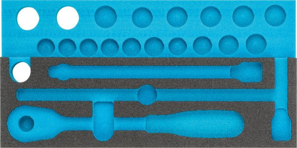 Hazet 2-Komponenten Weichschaum-Einlage, für 900 AZ, Abmessungen / Länge: 342 mm x 172 mm Ordnungssystem Größe: 1/3 (342 x 172 mm), 163-357L