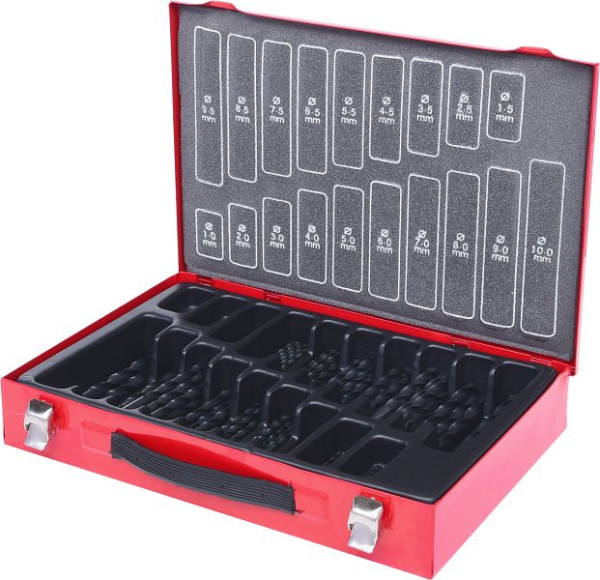 KS Tools HSS-R Spiralbohrer-Satz, 170-teilig, 1-10mm, 330.1640