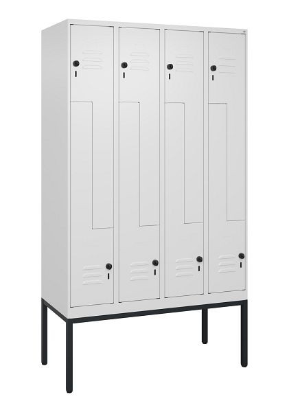 C+P Z-Spind Classic PLUS, Gestell, 8 Abteile, 2120x1200x500mm, 9016/9016, Drehriegel, 0800337-408 S10014