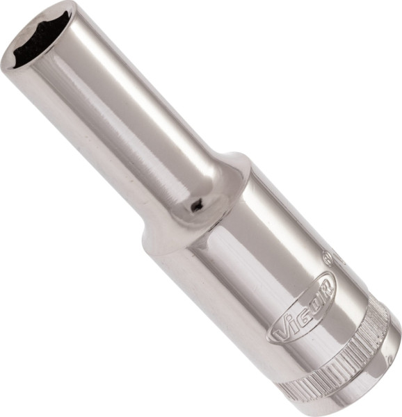 VIGOR Steckschlüsseleinsatz, lang, Vierkant hohl 12,5 mm (1/2 Zoll), Außen-Sechskant Profil, 10 mm, V2579N