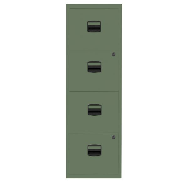 Bisley Home Hängeregistraturschrank PFA, 4 HR-Schubladen, 623 olivgrün, PFA4F623