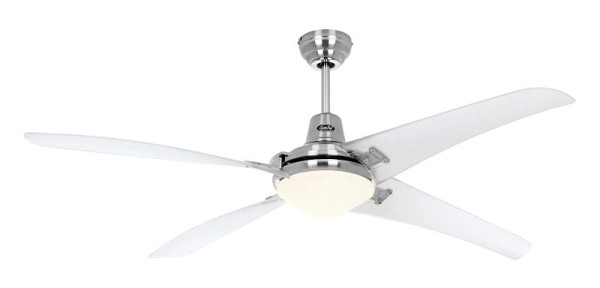 CasaFan Deckenventilator Mirage Chrom gebürstet-Kunststoff halbtransparent mit Fernbedienung, 9313209